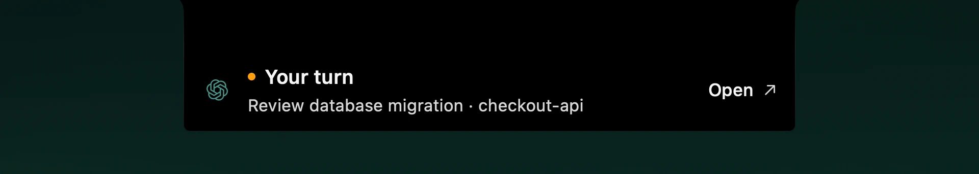 Plan ready notification in the Mac notch